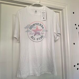 NWT converse tshirt. Pastel colors. Size large. Oversized fit.
